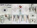 DIY Glam Coffee Table | Using Coffee Containers & Fabric | Inexpensive Home Decor Idea | 2021