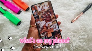 WHAT&#39;S ON MY PHONE 2021🌸 | SAMSUNG Galaxy A50| Aesthetic setup + editing apps