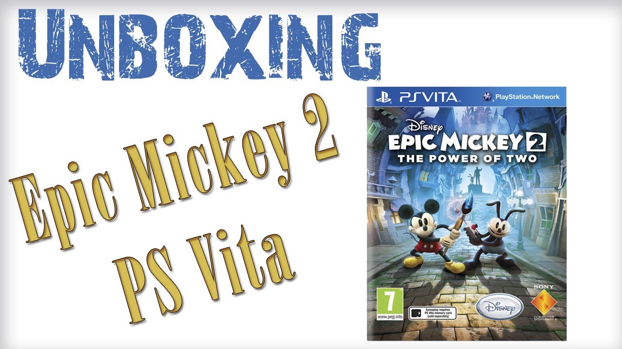 Epic Mickey 2 PS Vita Unboxing - YouTube