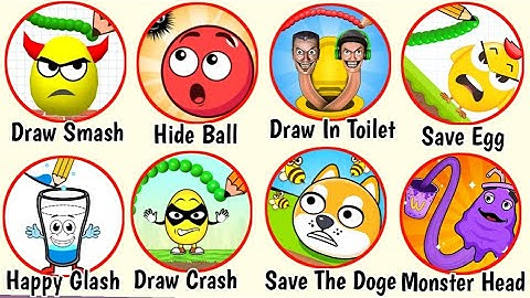 Funny Gameplay : Draw to samash,Hide ball,Draw to egg,Save The Dog ------- 🙏