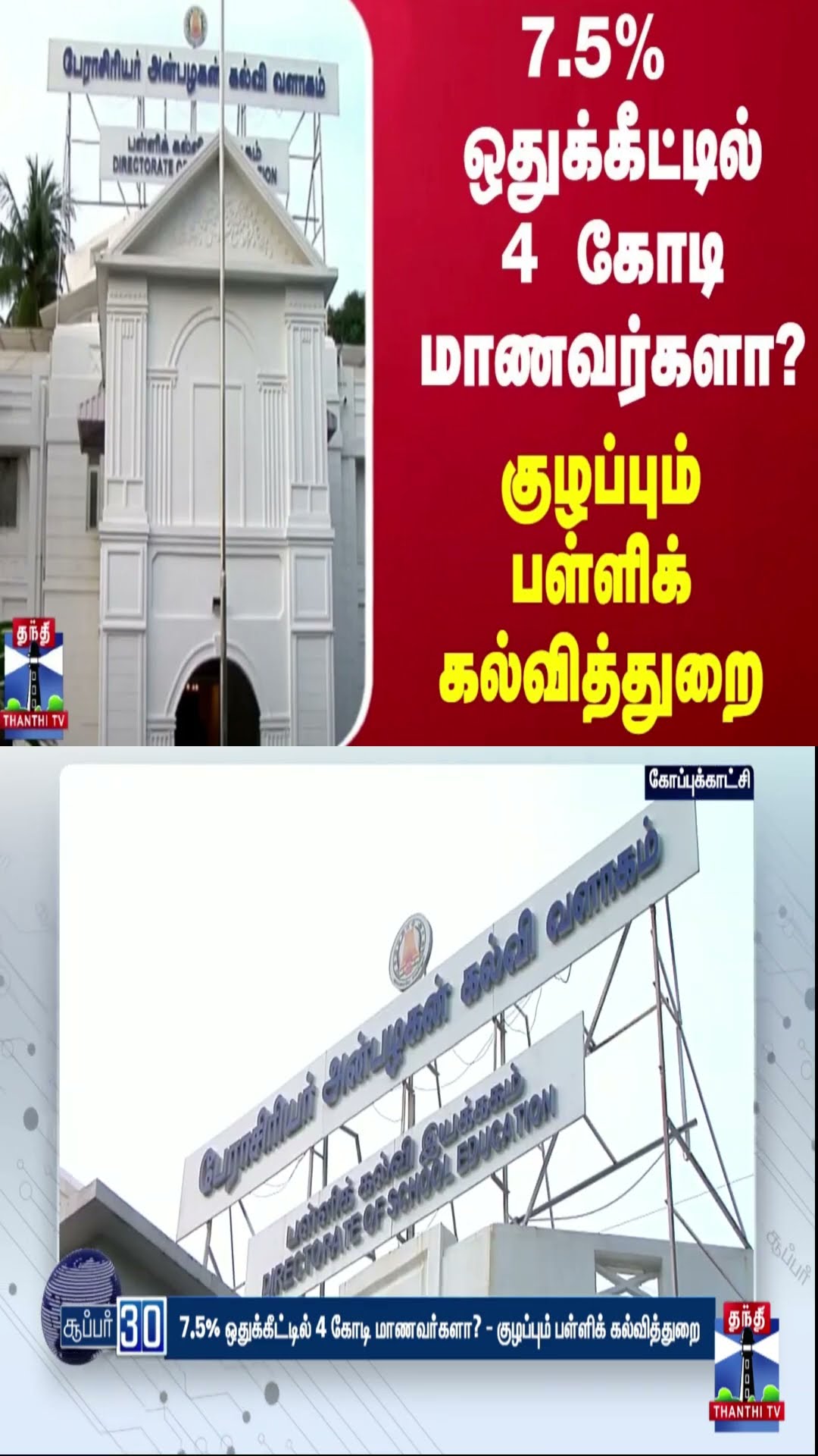 7.5% ஒதுக்கீட்டில் 4 கோடி மாணவர்களா? - குழப்பும்  பள்ளிக்கல்வித்துறை