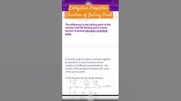 Boiling Point Elevation #colligativeproperty #solutions #jeemains #jeeadvanced #chemistry