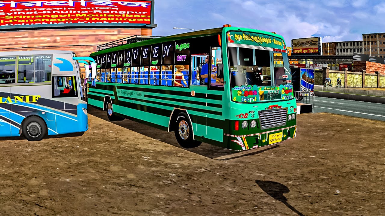 shuttleBus nearly falls off cliff while crossing bridgeEURO TRUCK SIMULATOR IN TAMIL ETS2 magic bus