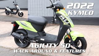 The New 2022 KYMCO Agility 50 Walk around & Features with from Mark's Motorsports - YouTube