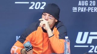 does nate diaz smoke cigarettes Nate Diaz Smokes Weed At UFC 202 Post-Fight Press Conference