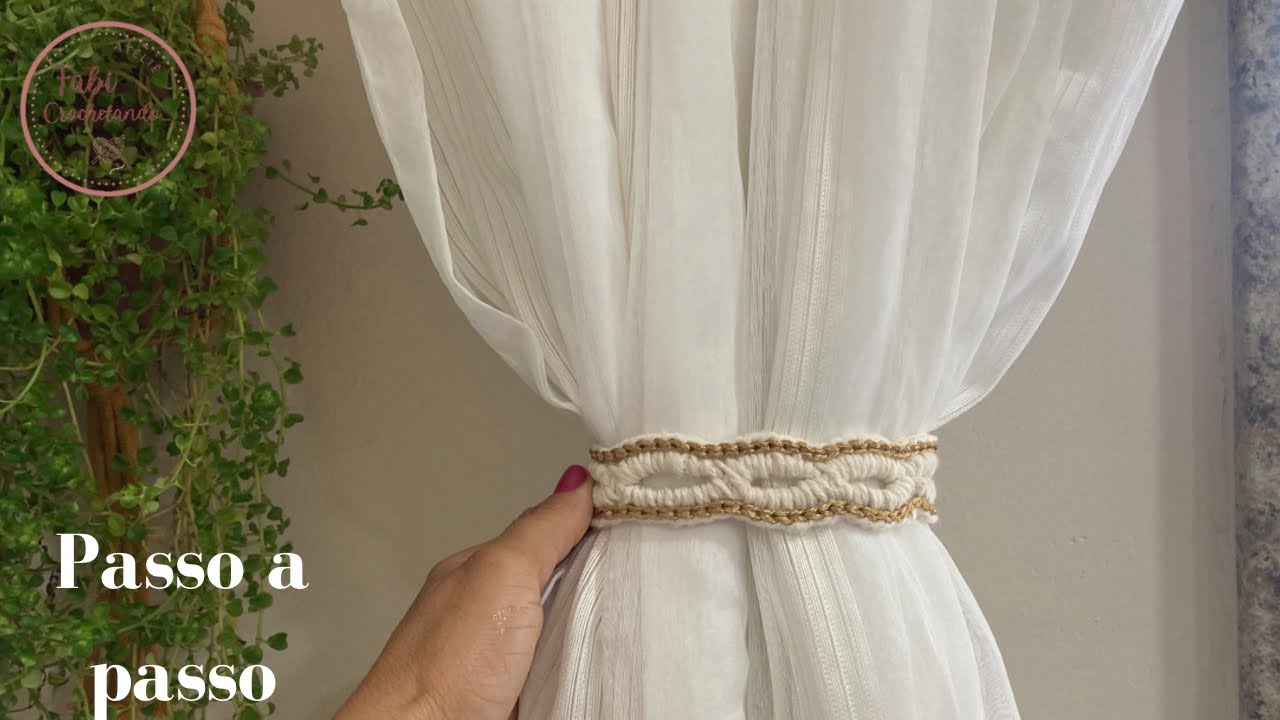 Prendedor de cortina em crochê 🧶