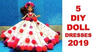 5 BEST DIY DOLL DECORATION ❤️ OON KI GUDIYA WOOLEN DOLL DECOR Cutest &easy DIY Barbie Clothes