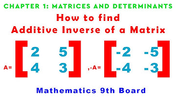 Additive inverse of a matrix