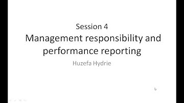 ACCA MA1 SESSION 4 Management Responsibility and performance reporting