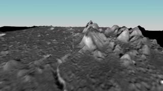 Moon 3D model and picture - Plato crater region