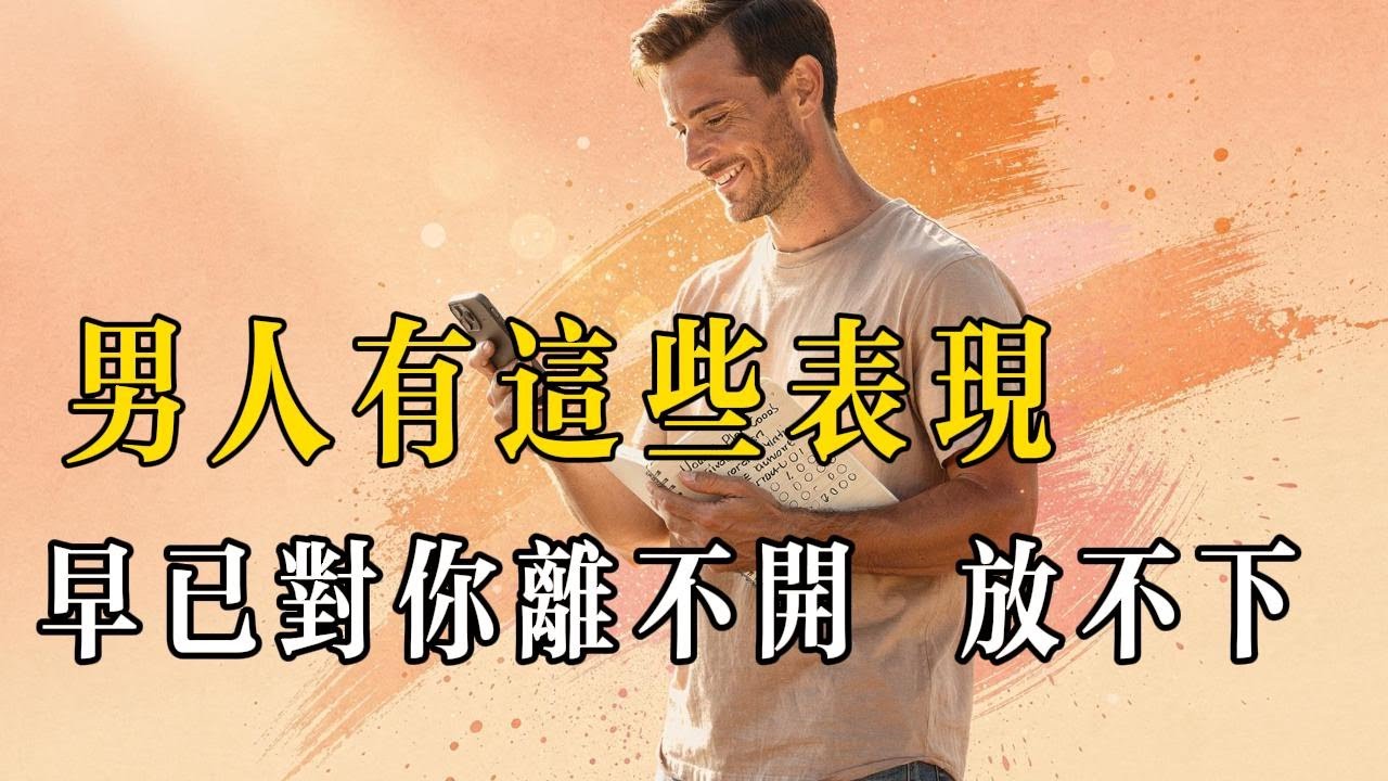 男人出現這幾種表現，暗示他已經和你分不開