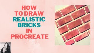 How to hand draw bricks in procreate app ~ Digital art tutorial
