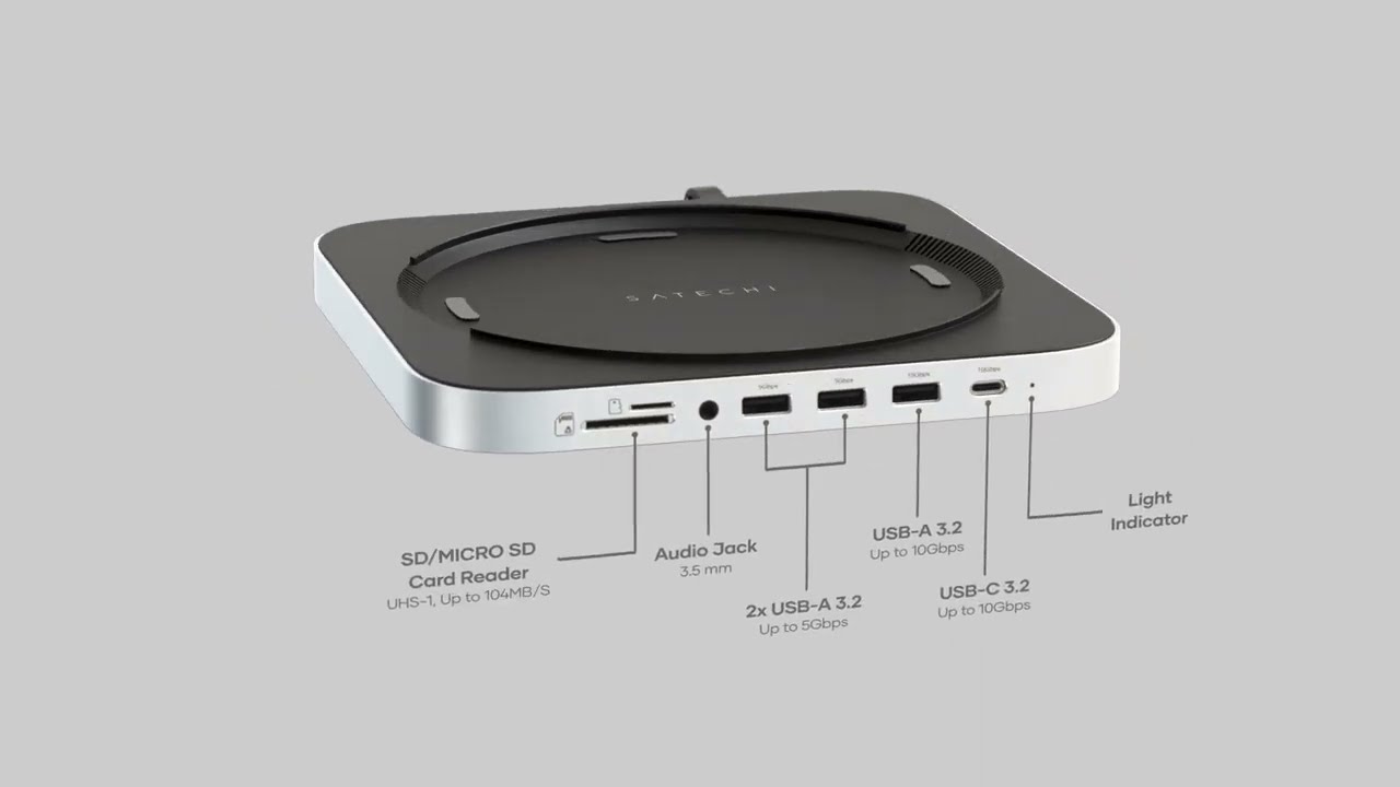 Stand & Hub For Mac Mini / Studio With NVMe SSD Enclosure