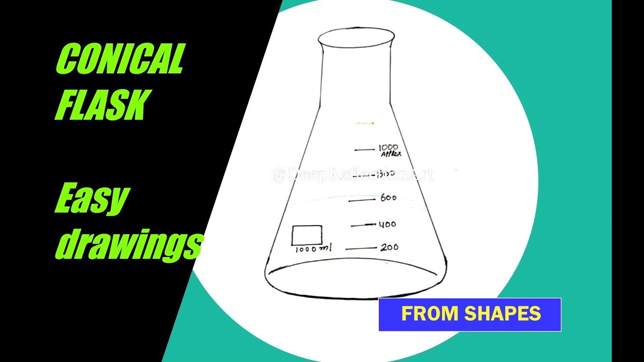 Chemistry Flask Drawing On A White Background Outline Sketch Vector,  Erlenmeyer Flask Drawing, Erlenmeyer Flask Outline, Erlenmeyer Flask Sketch  PNG and Vector with Transparent Background for Free Download