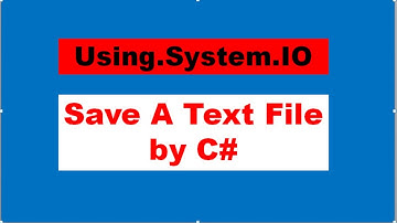 How to save a text file in C#