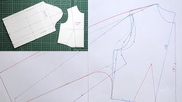 How to draft kimono sleeve pattern (Pattern making tutorial)