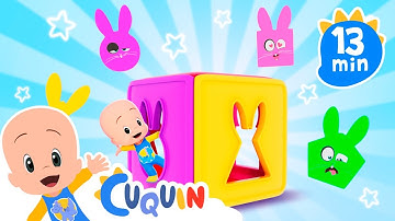 Cuquin’s Magic Color Cube – Learn the Shapes   | Cleo & Cuquin Educational Videos for Children