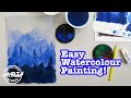 How To Paint Mountains: Easy Landscape Watercolour Painting Tutorial // Gold Coast Art School