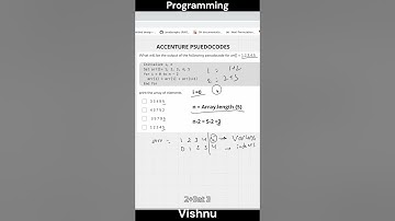 Accenture Pseudocode | @Freshers | 2023 -2024 #javaprogramming