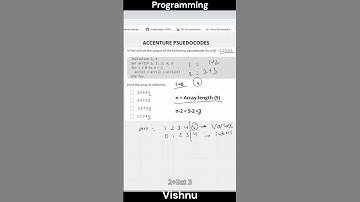 Accenture Pseudocode | @Freshers | 2023 -2024 #javaprogramming