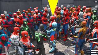 GTA 5 Mod - 500 Anh Em Người Nhện Spiderman Tiêu Diệt Ultraman Balial Khổng Lồ