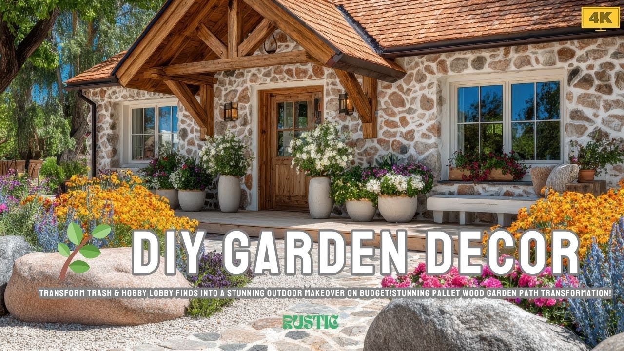 🌿 DIY Garden Decor | Transform Trash & Hobby Lobby Finds into a ...