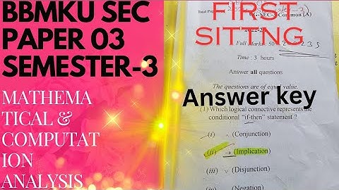 ANSWER KEY |SEC 3 Mathematical Thinking Compititional Analysis 2024 |#bbmku #hometuition #answerkey