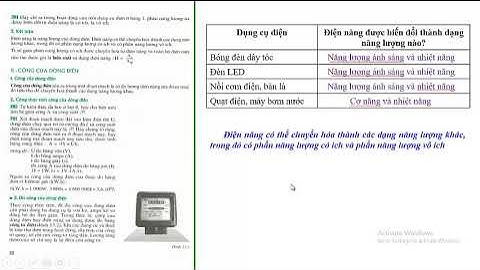 ( VẬT LÝ 9)  Bài 13 ĐIỆN NĂNG-  CÔNG CỦA DÒNG ĐIỆN