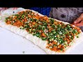 蔥花起司大餅製作 / 台灣街頭美食  Cheese Scallion Pancake(Chinese flatbread)