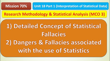 MCO 3 : Statistical Fallacies & Associated Dangers with Statistics  : UNIT 18 : Exam Expected Topics