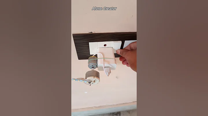 DIY Rotating LED Light Using DC Motor & Old Charger • #shorts #dcmotor