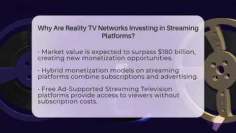 Why Are Reality TV Networks Investing in Streaming Platforms? - The Reality Radar