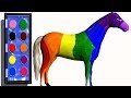 COLORIAGE 3D CHEVAL Apprendre à dessiner pages de coloriage pour enfants & Taga tv