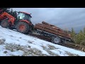 Kubota Tractor M7060 M4072 Torq L. Holzarbeit, Forestry work Lavori forestali Wacker-Neuson Dorn-Tec