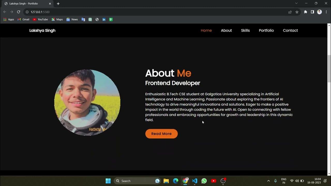 Personal Portfolio Website using HTML CSS and JavaScript | Sorce Code ...