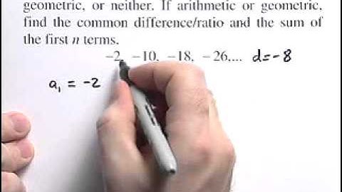 Determine if Sequence is Arithmetic or Geometric or Neither - Problem 1