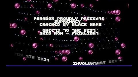 Supremacy Amiga Crack Intro by Paradox (1990)