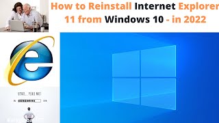 how to reinstall Internet Explorer 11 in windows 10 | How to ... 