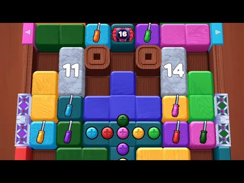 Wood Away Block Jam Level 90 Game Walkthrough Solution - YouTube