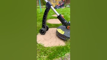 Edge Trimmer on wheels. Easy Strim with TriMower #gardening #strimmer #enterpreneur #gardenhacks🛞🔥