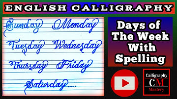 Learn days of the Week with Spelling | Days of the Week Writing