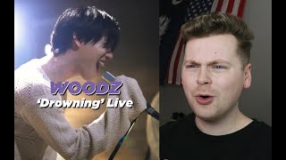 HE&#39;S TOO NICE ([WOODZ] &#39;Drowning&#39; Live Clip Reaction)