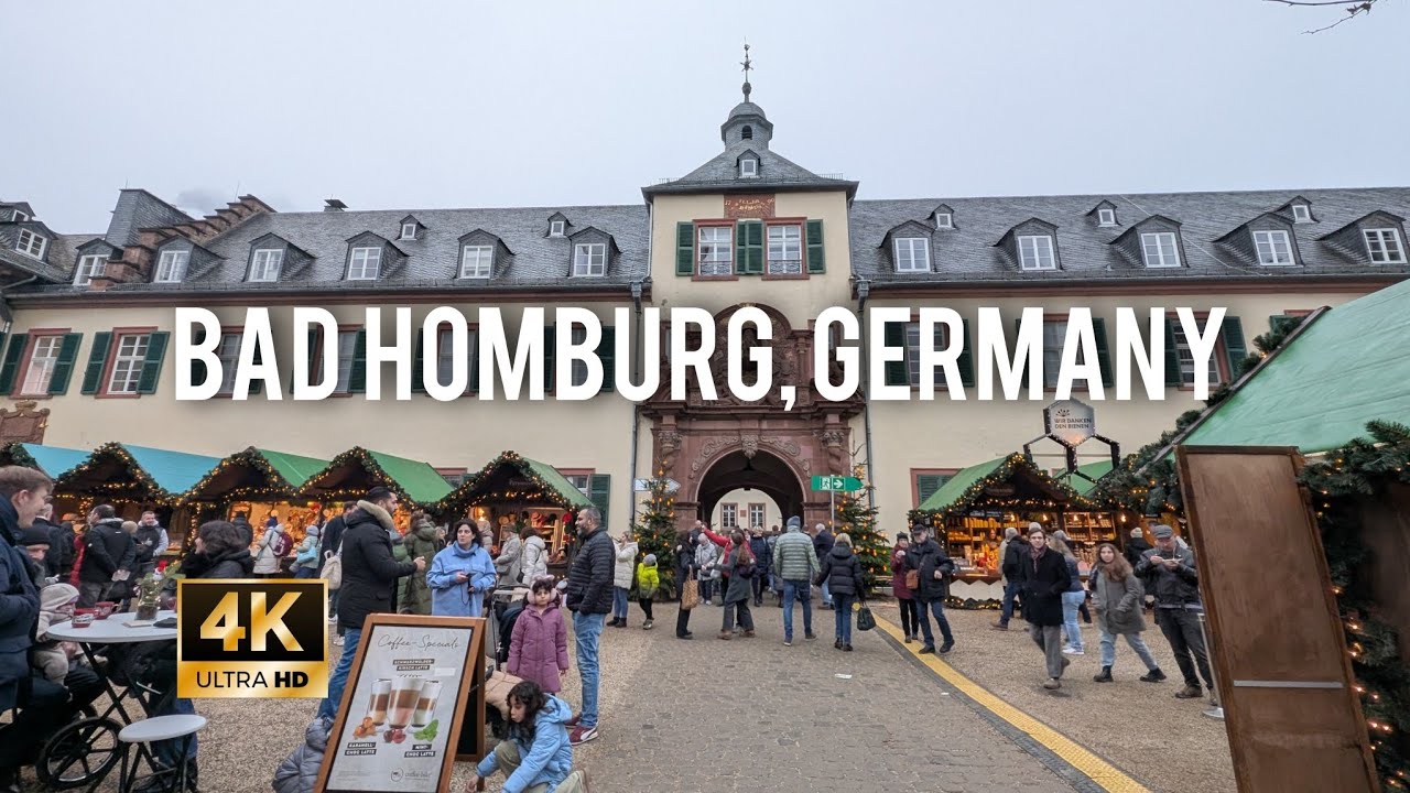 Walking Tour in Bad Homburg, Germany 4K 