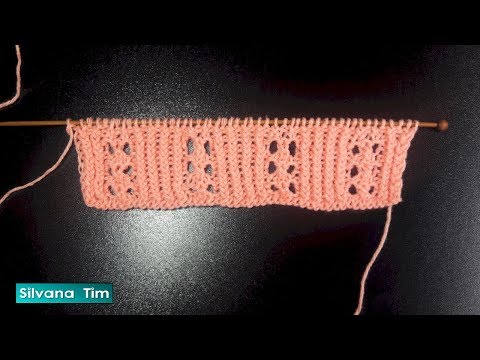Puntilla (borde) al estilo japonés. Tejido con dos agujas. Tricot. # 635