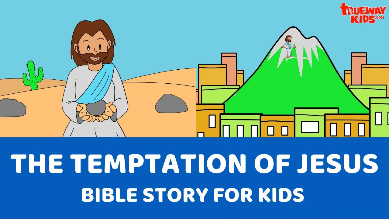 satan tempts jesus clipart for children