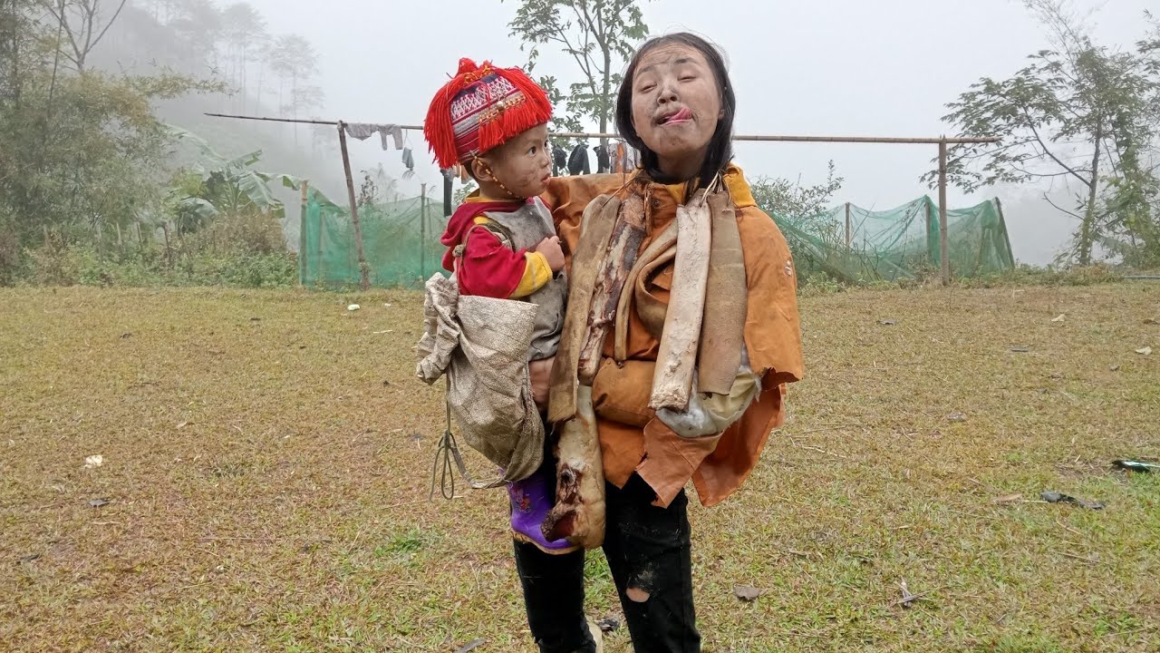 Single mother and 1.5 year old son go to neighbor to ask for meat?