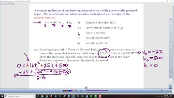 Alg2 Chapter 3-4b Using the Quadratic Formula - Lesson Video 2