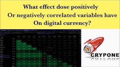 Correlation between two variables in digital currency