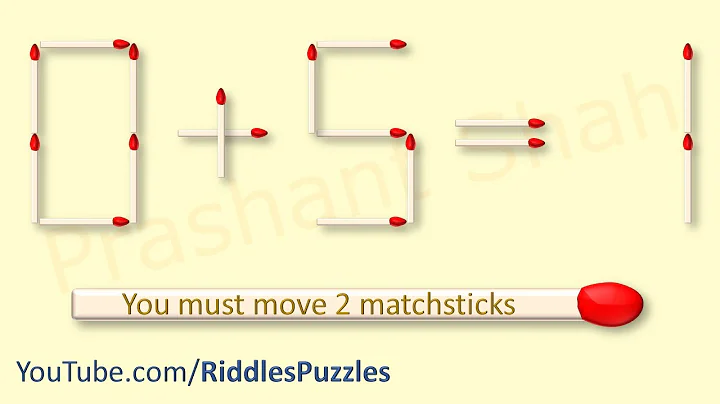 0+5=1 Move 2 Matchsticks
