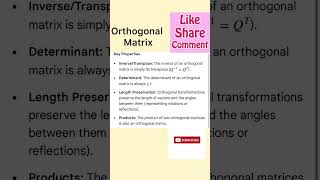 #orthogonalmatrix #matrix #matrixmultiplication